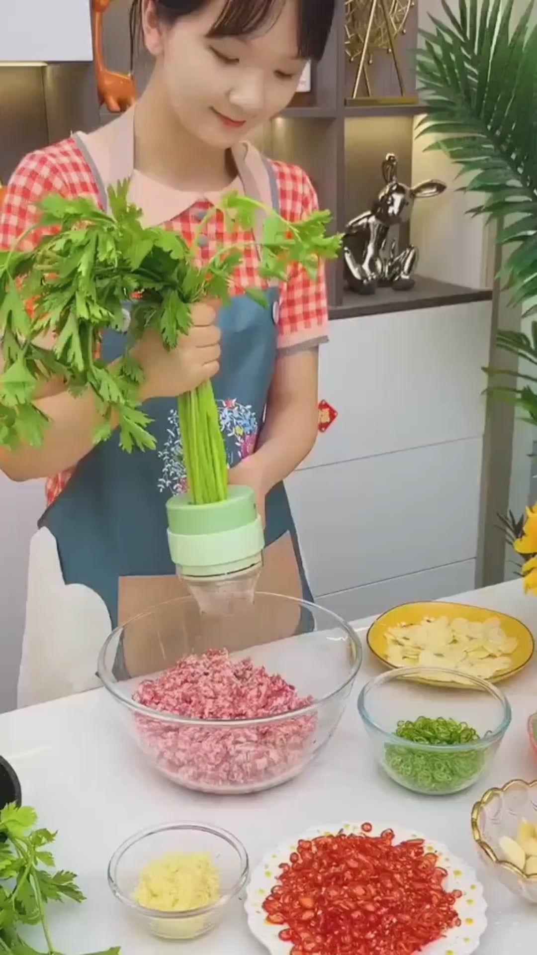 4-in-1 Electric Vegetable Cutter, Slicer, Grater, Chopper