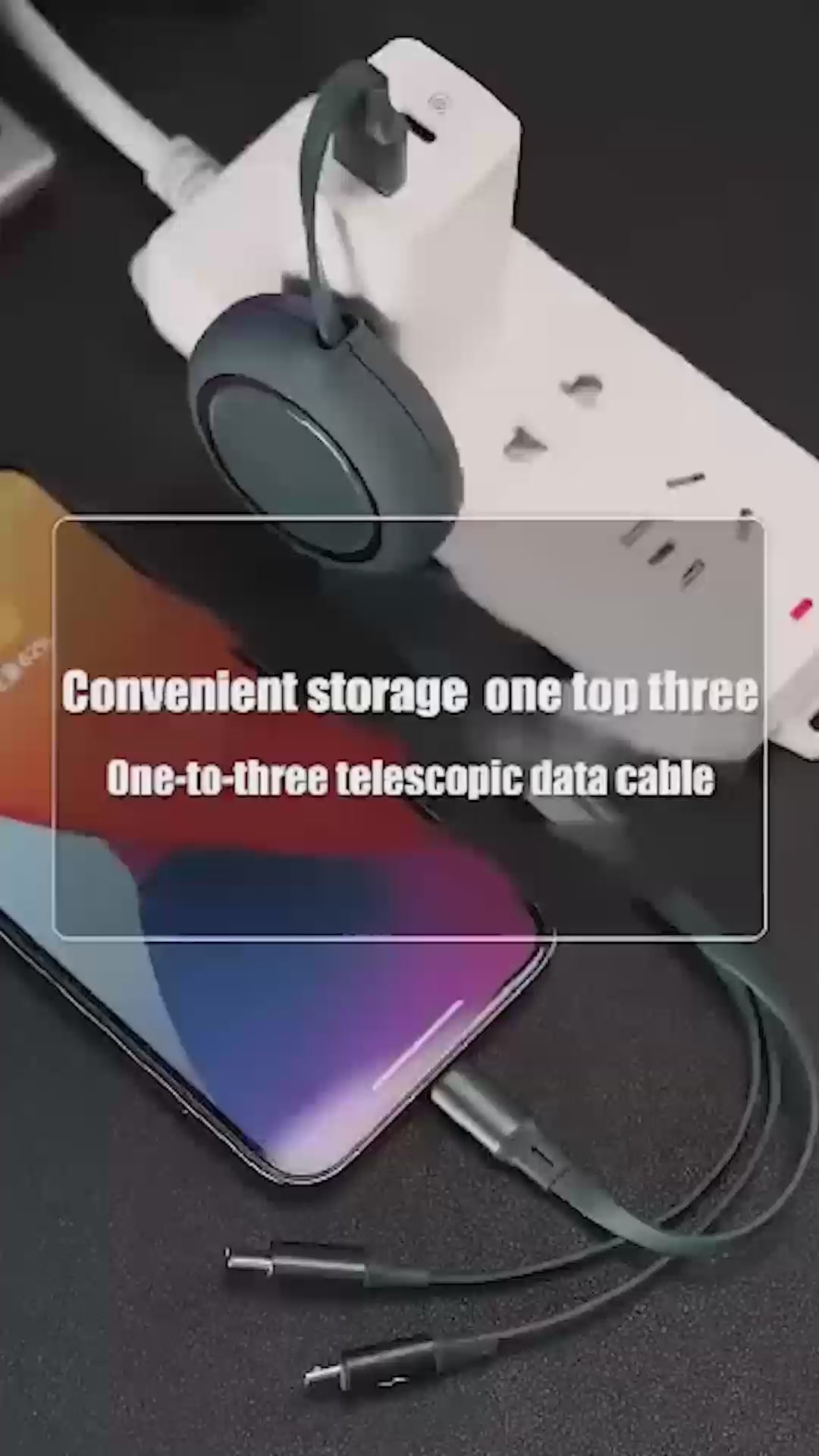 Multifunction 3 in 1 Retractable USB Cable