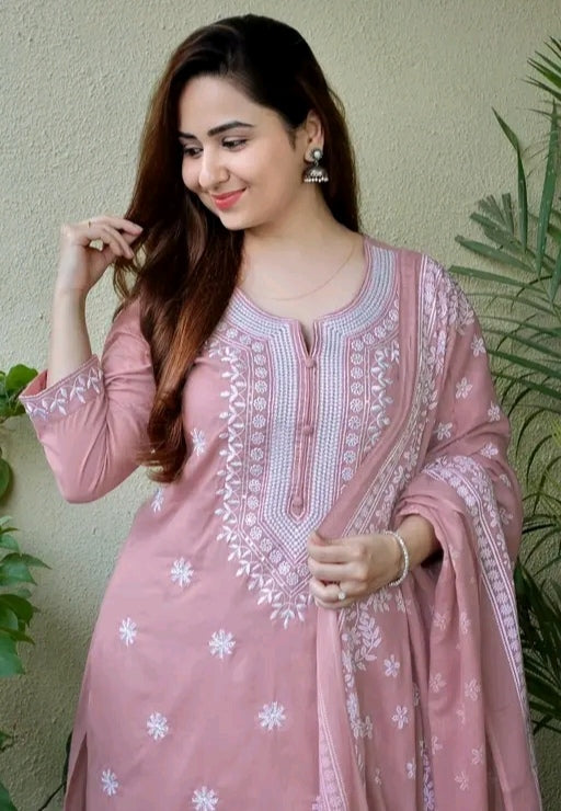 Embroidery Designs Kurtis with Pant set for Women